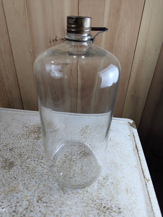 Antique Large Glass Kerosene Stove Fuel Jug