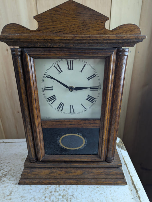 Battery Operated Antique Sessions Cottage Mantle Clock - Works