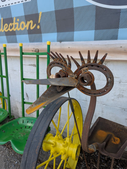 Scrap Art Bird Statue