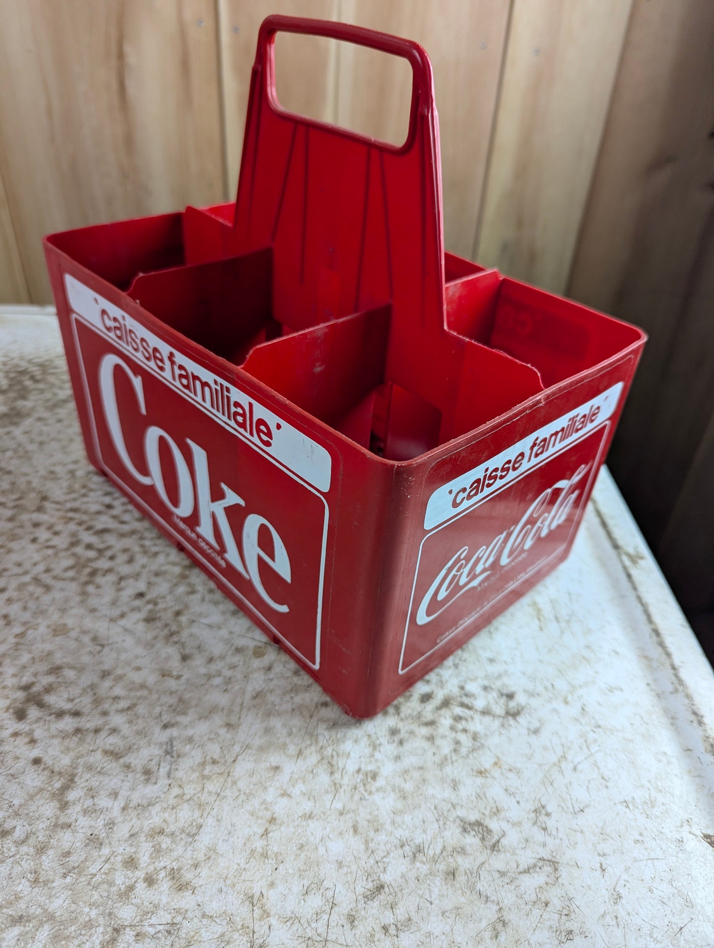 Plastic French Coca-Cola Family Pack Bottle Holder