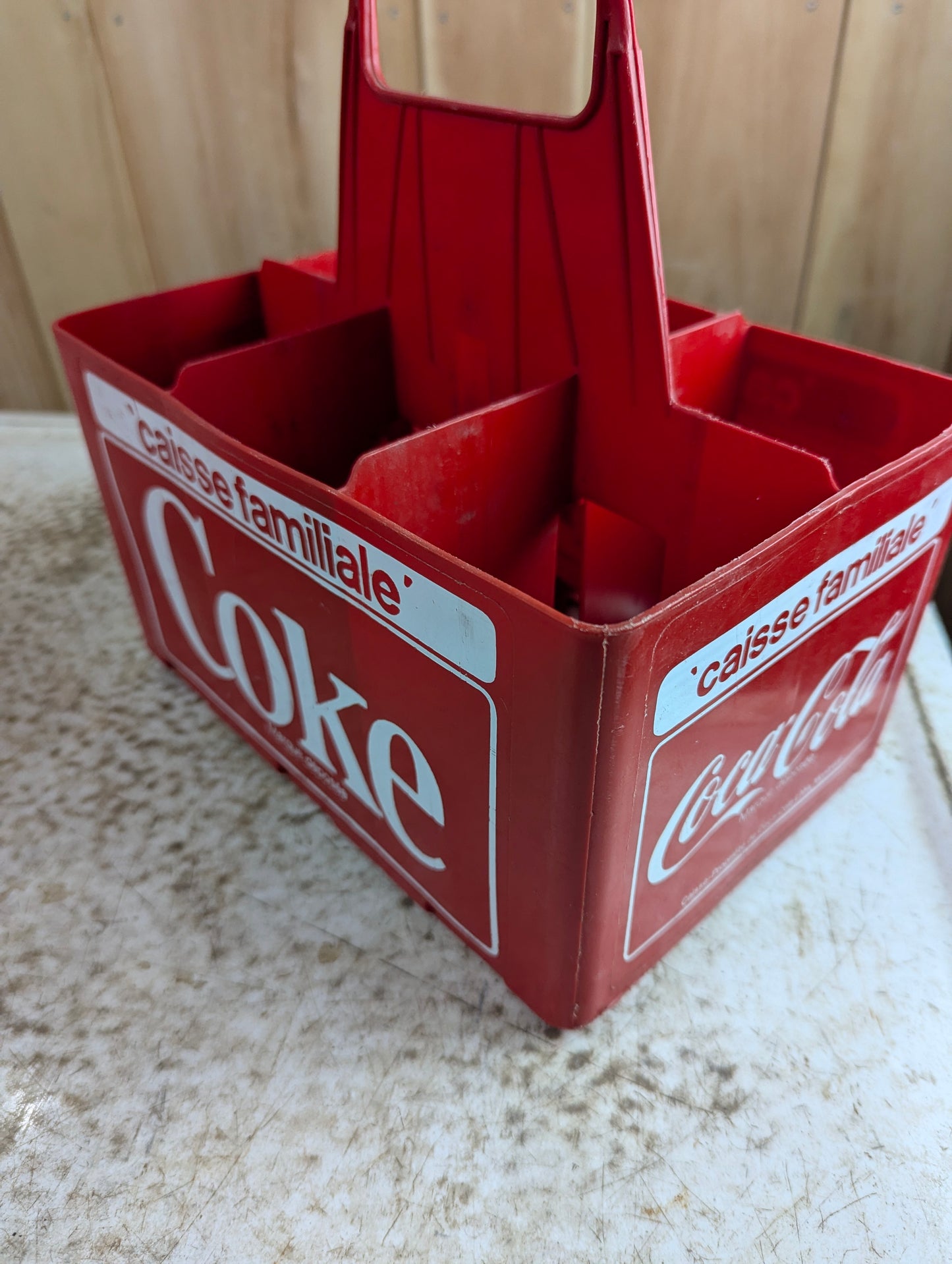 Plastic French Coca-Cola Family Pack Bottle Holder