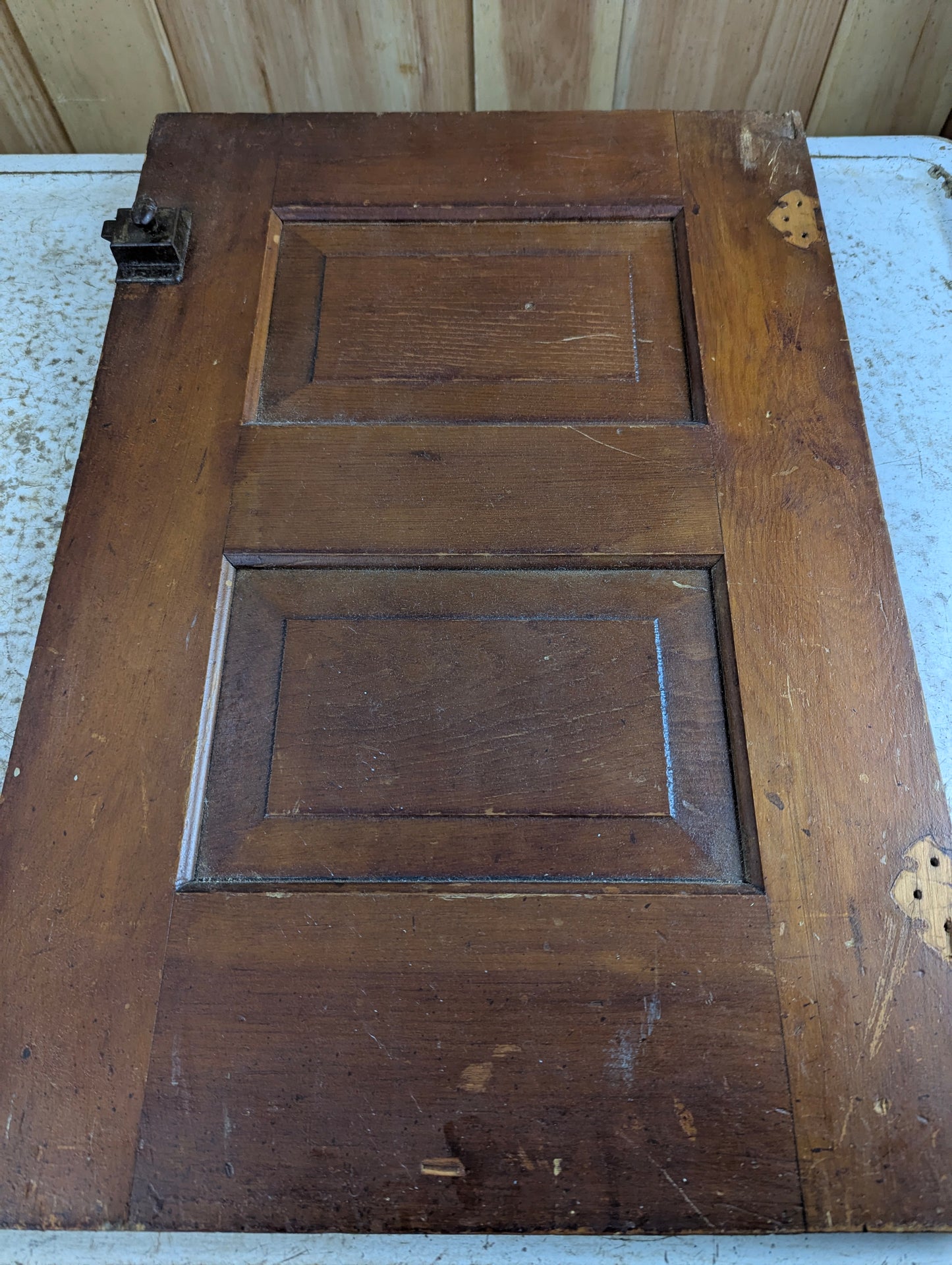 Antique 23.5" x 16" Solid Wooden Panelled Cupboard Door