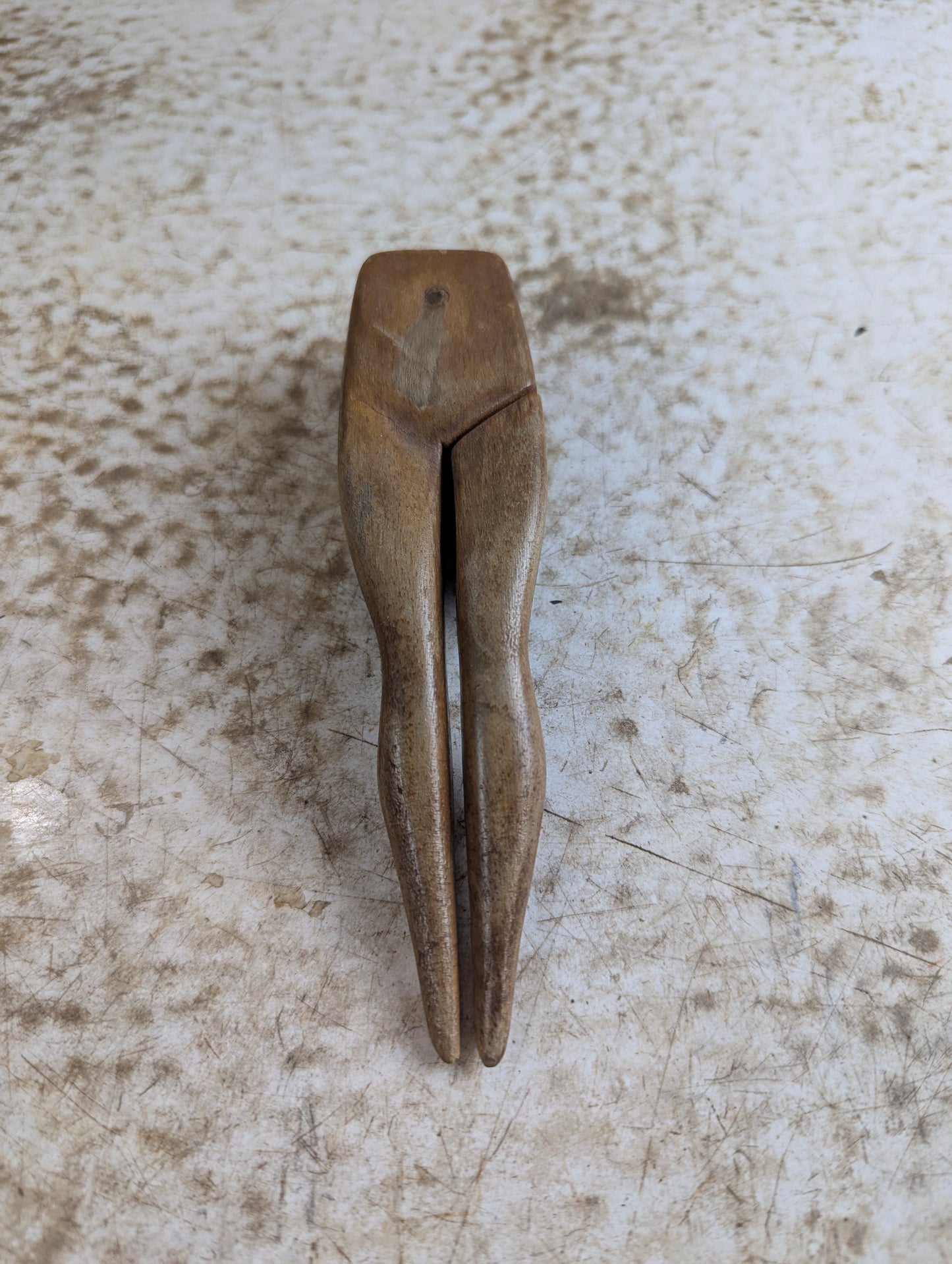 Vintage Wood Nude Lady Legs Nutcracker