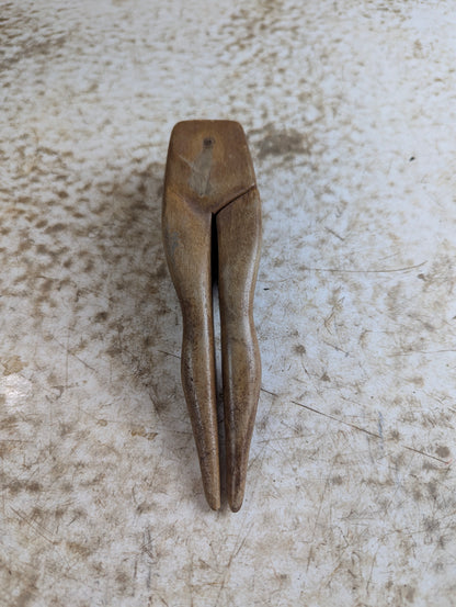 Vintage Wood Nude Lady Legs Nutcracker