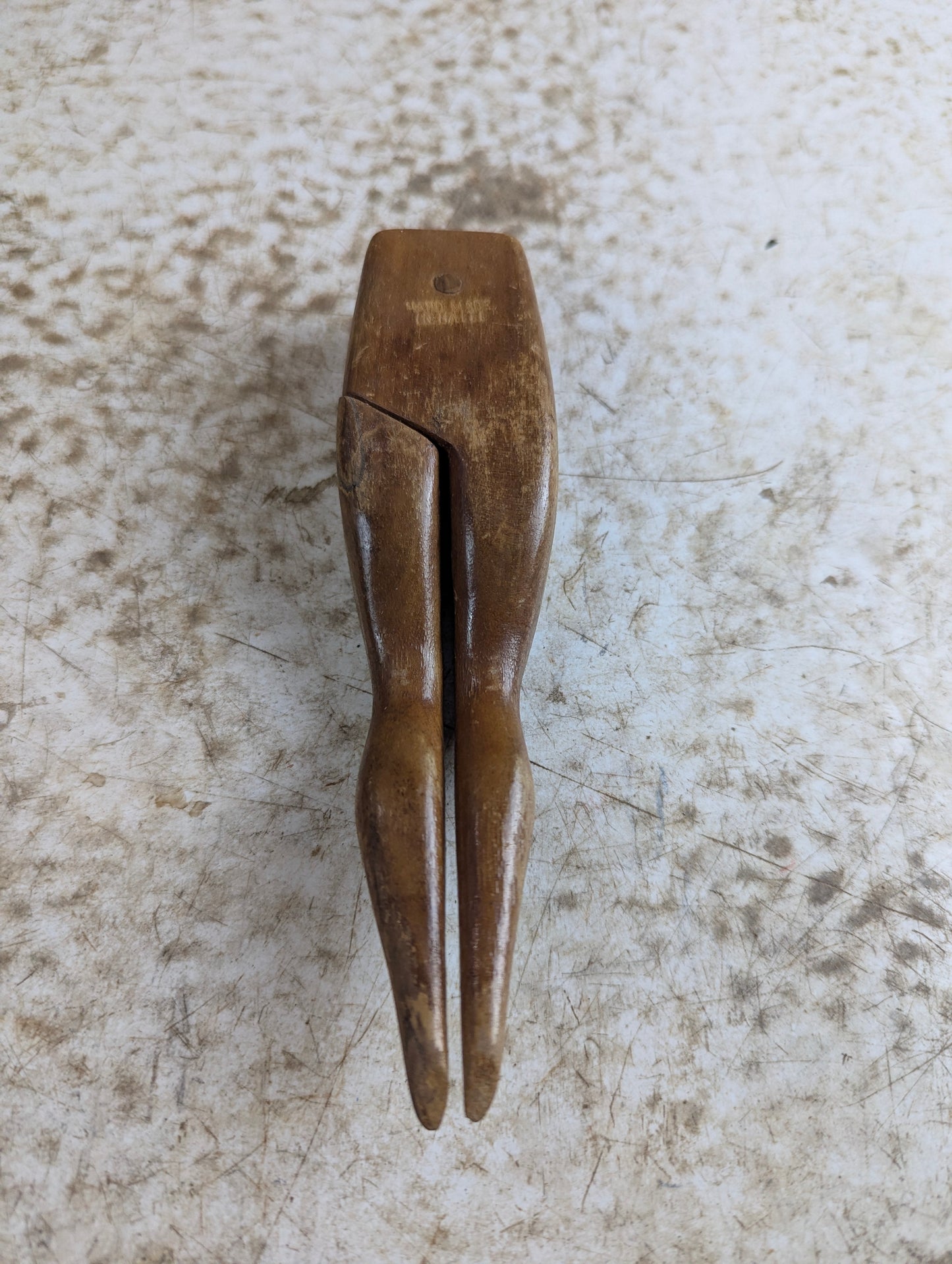 Vintage Wood Nude Lady Legs Nutcracker