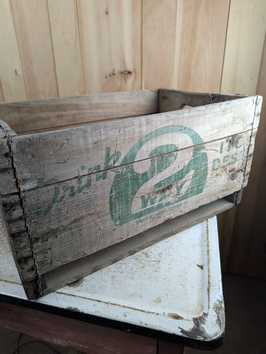 Vintage Drink 2-Way NuGrape Soda Wood Crate