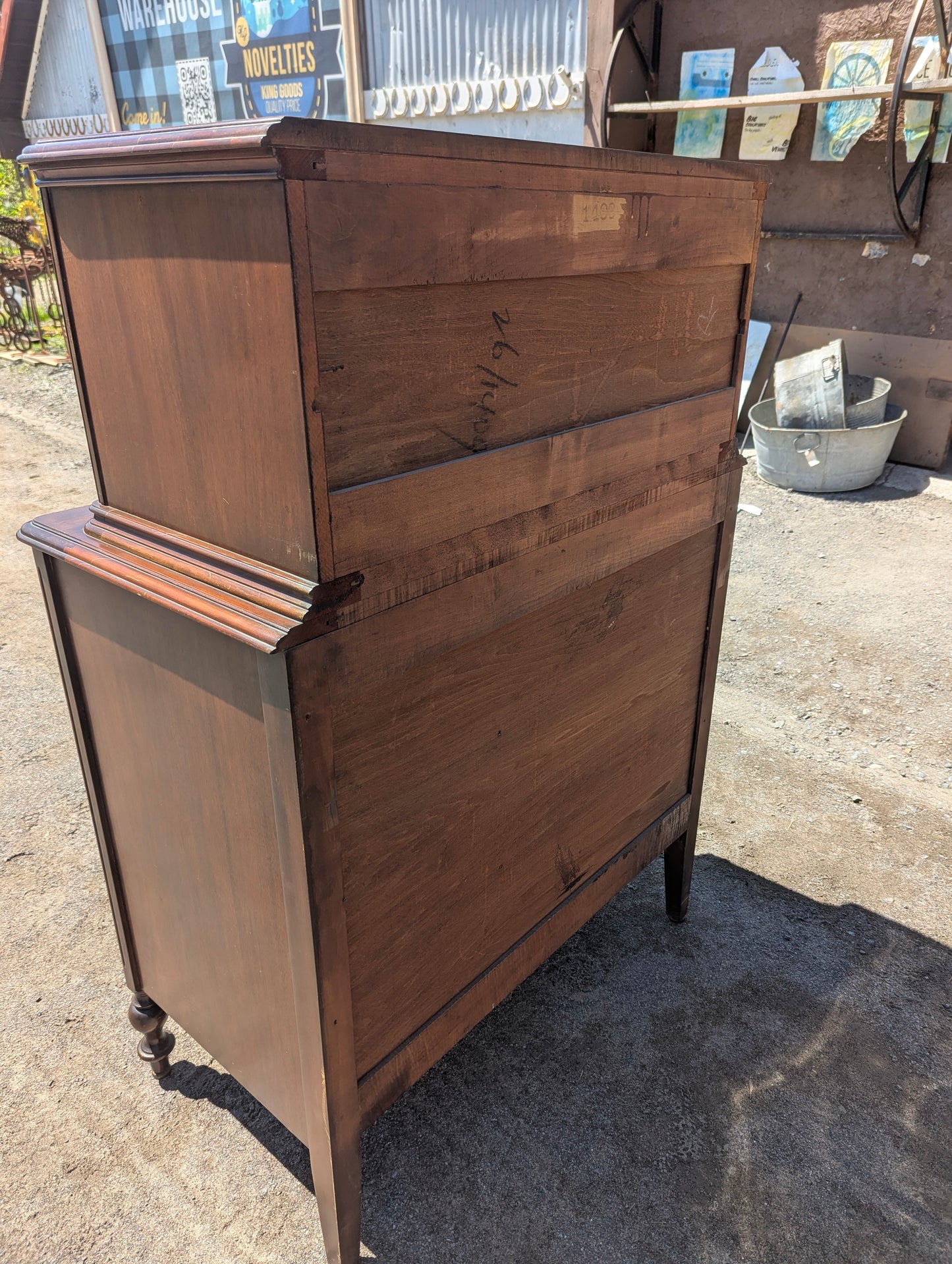 Vintage 5-Drawer High Boy Dresser Chest of Drawers