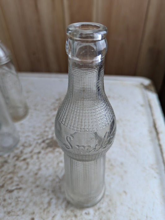 1920s Smile Soda Emboassed Glass 6.5oz Bottle