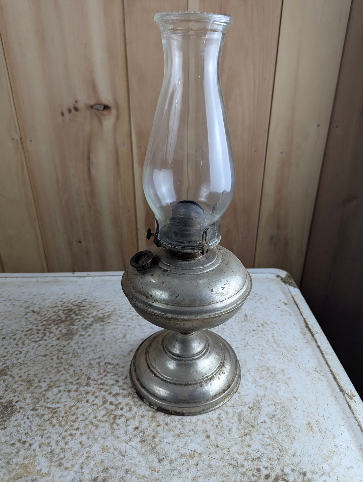 Antique Metal Oil Lamp
