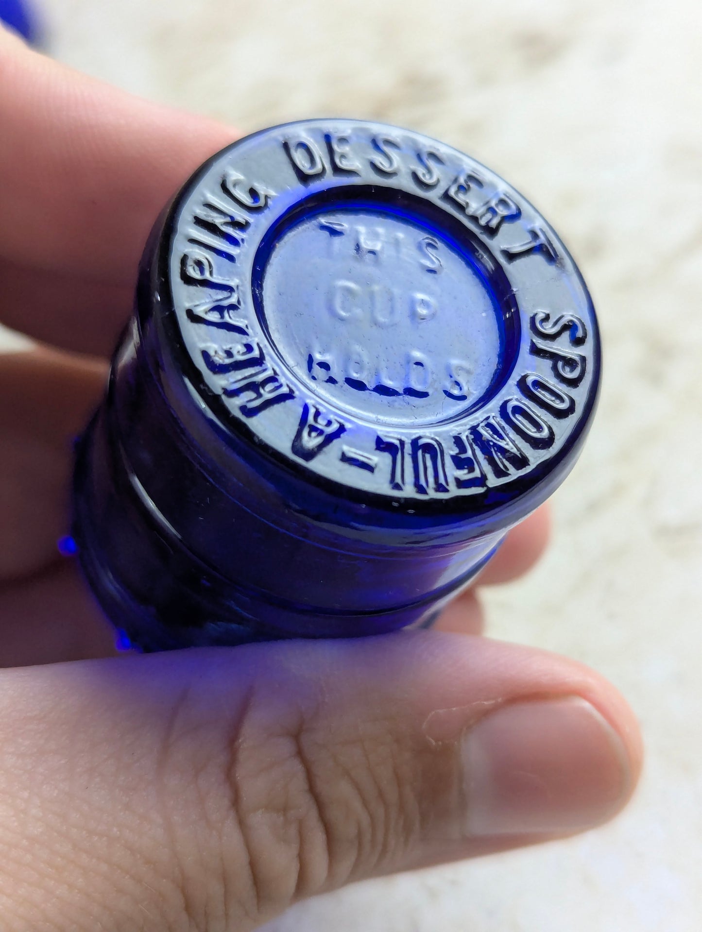 Antique Cobalt Blue Glass Medicine Dose Cup