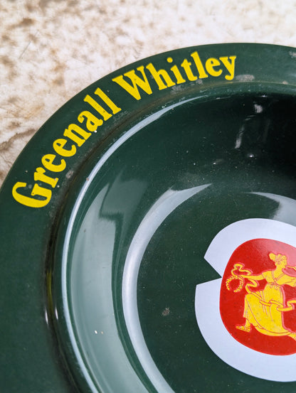 Vintage Green Ceramic Greenall Whitley Ashtray