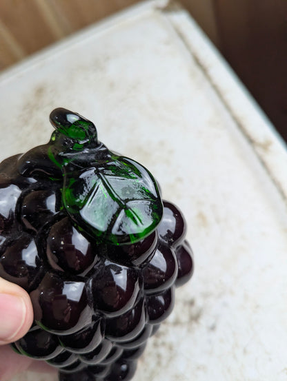 Vintage Murano Style Hand-Blown Art Glass Grapes Fruit