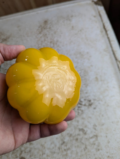 Vintage Murano Style Hand-Blown Art Glass Squash Fruit