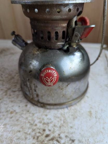 Vintage Butterfly Kerosene Pressure Lantern - Untested