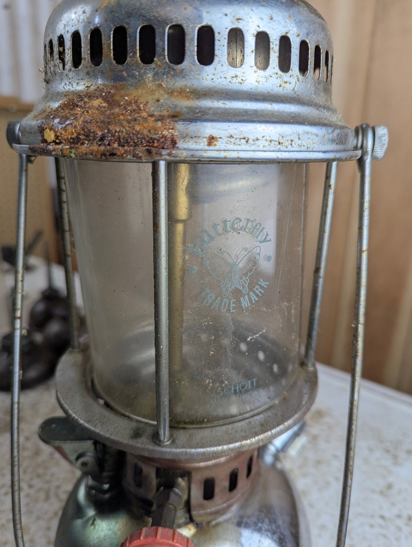 Vintage Butterfly Kerosene Pressure Lantern - Untested
