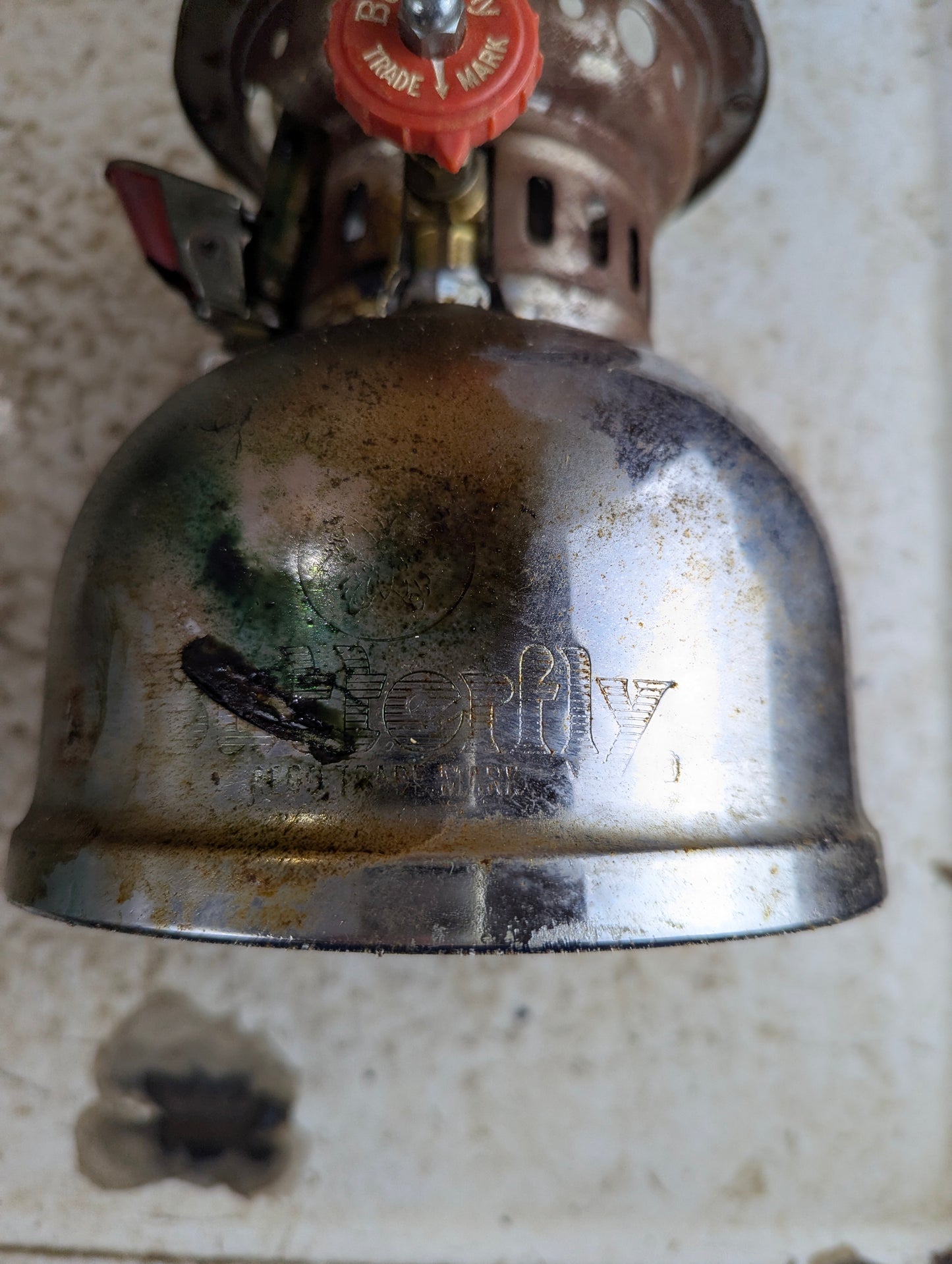 Vintage Butterfly Kerosene Pressure Lantern - Untested