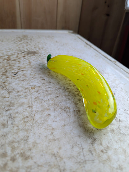 Vintage Murano Style Hand-blown Art Glass Banana Pepper Fruit