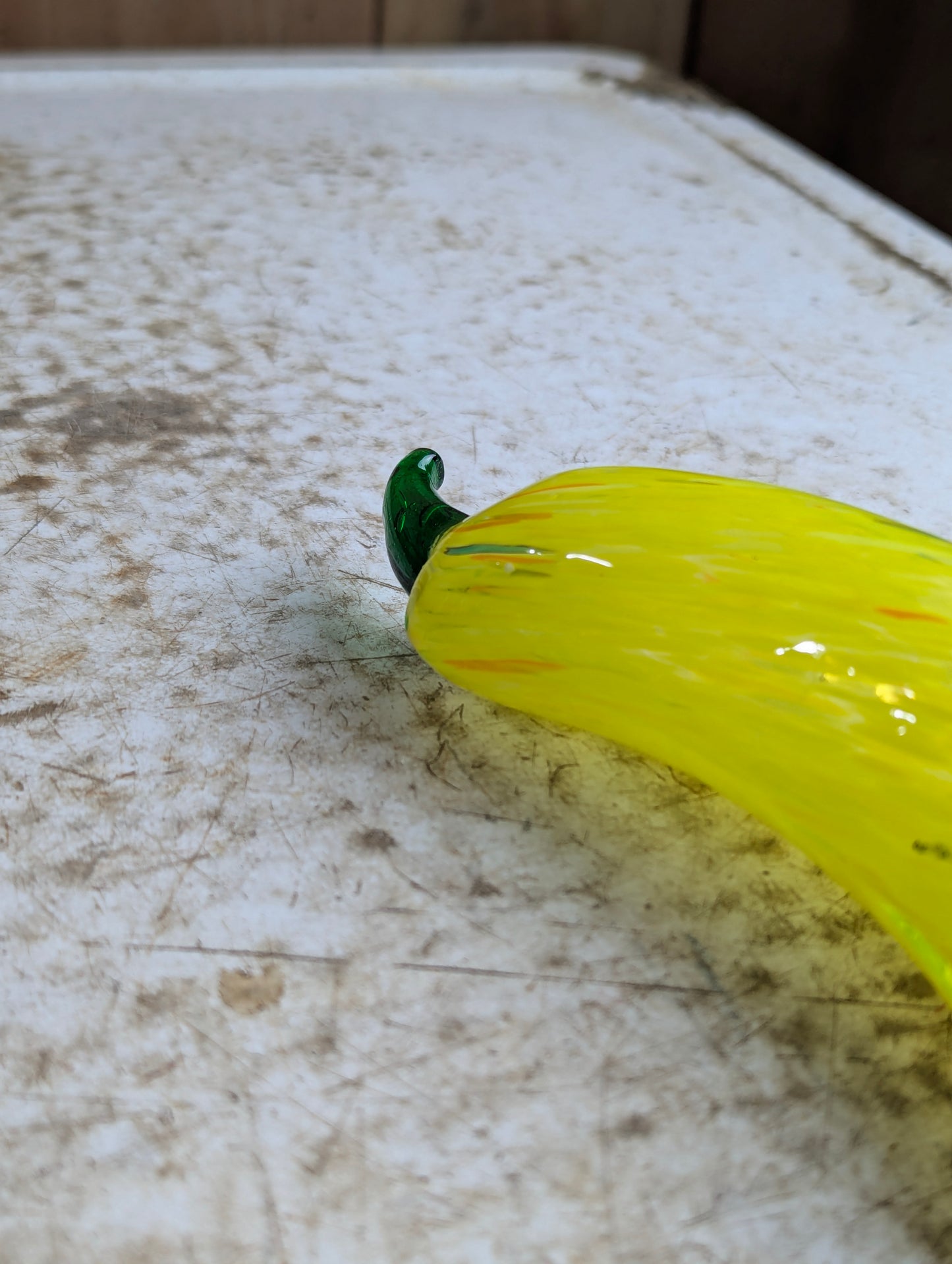 Vintage Murano Style Hand-blown Art Glass Banana Pepper Fruit