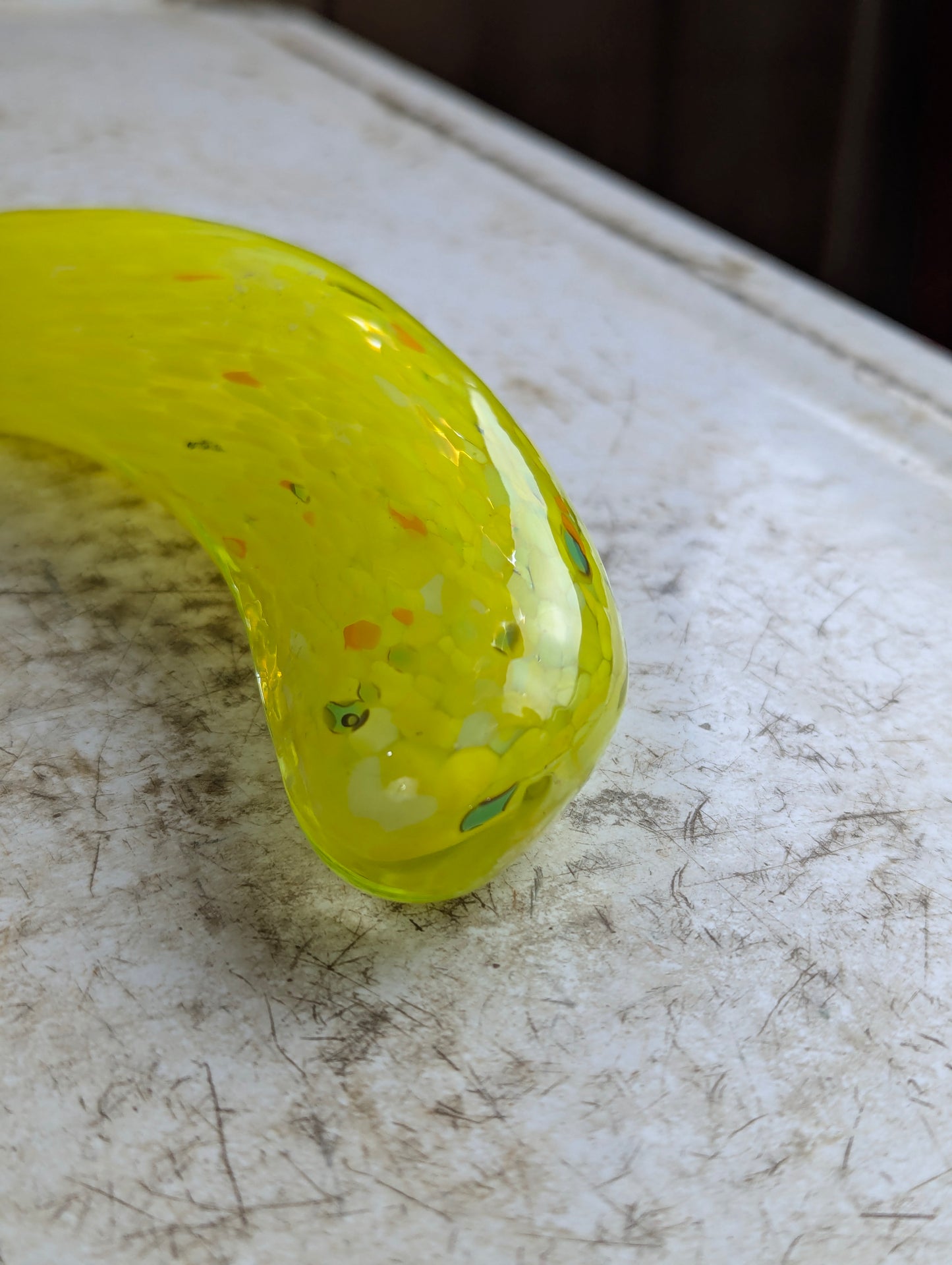 Vintage Murano Style Hand-blown Art Glass Banana Pepper Fruit