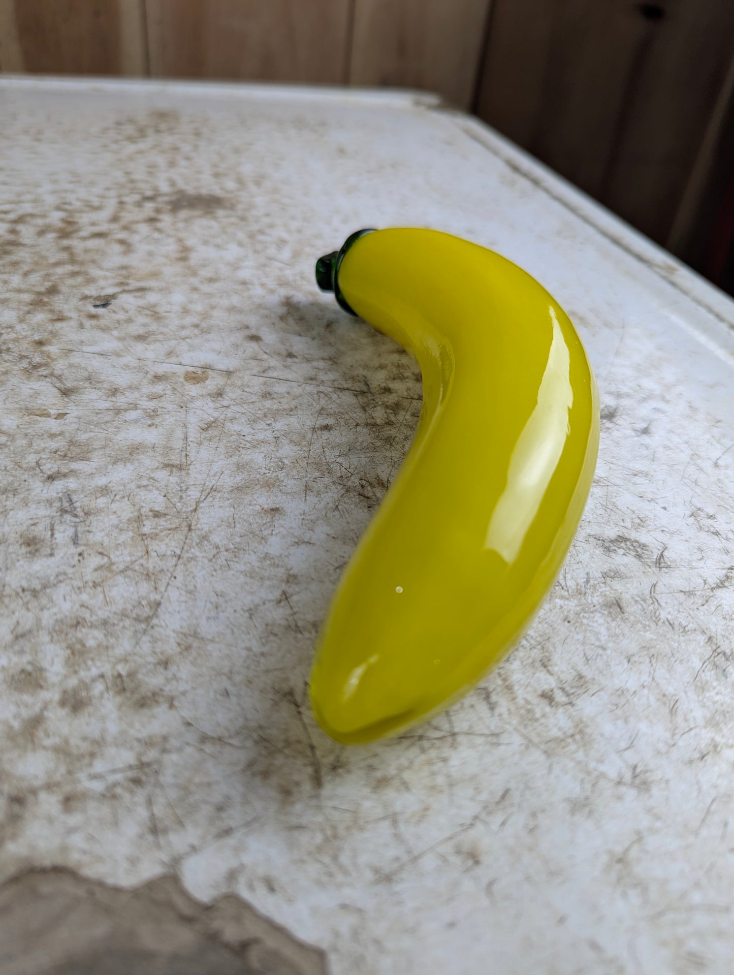 Vintage Murano Style Hand-blown Art Glass Banana Fruit