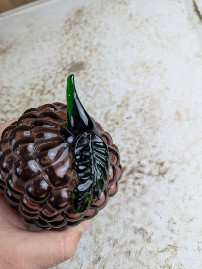Vintage Hand-blown Art Glass Grapes Fruit