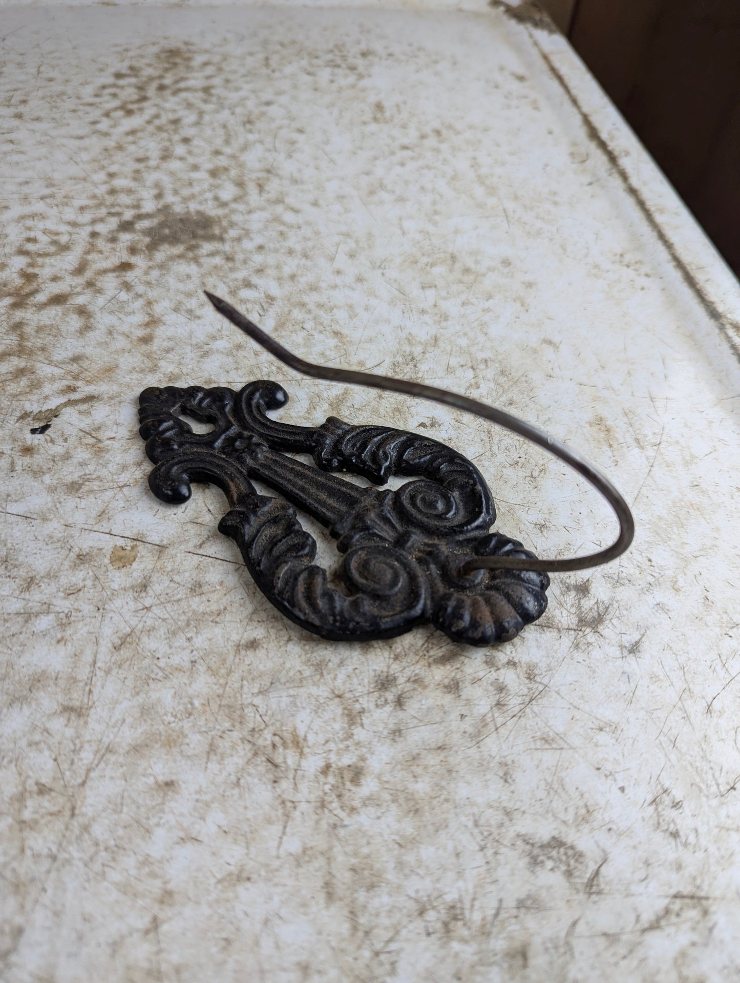 Antique Wall Mounted Cast Iron Receipt Spike