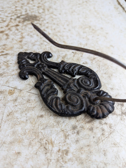 Antique Wall Mounted Cast Iron Receipt Spike