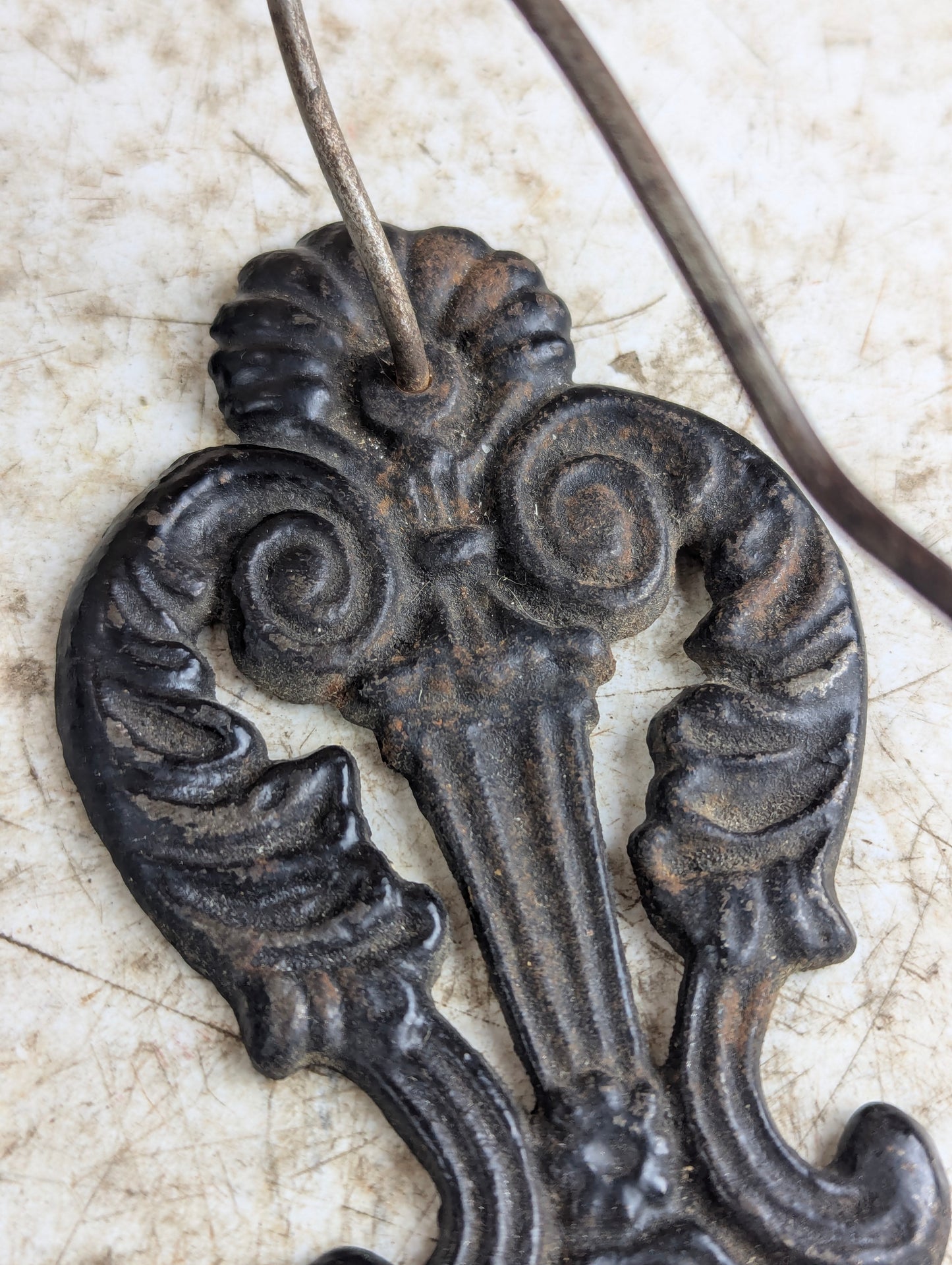 Antique Wall Mounted Cast Iron Receipt Spike