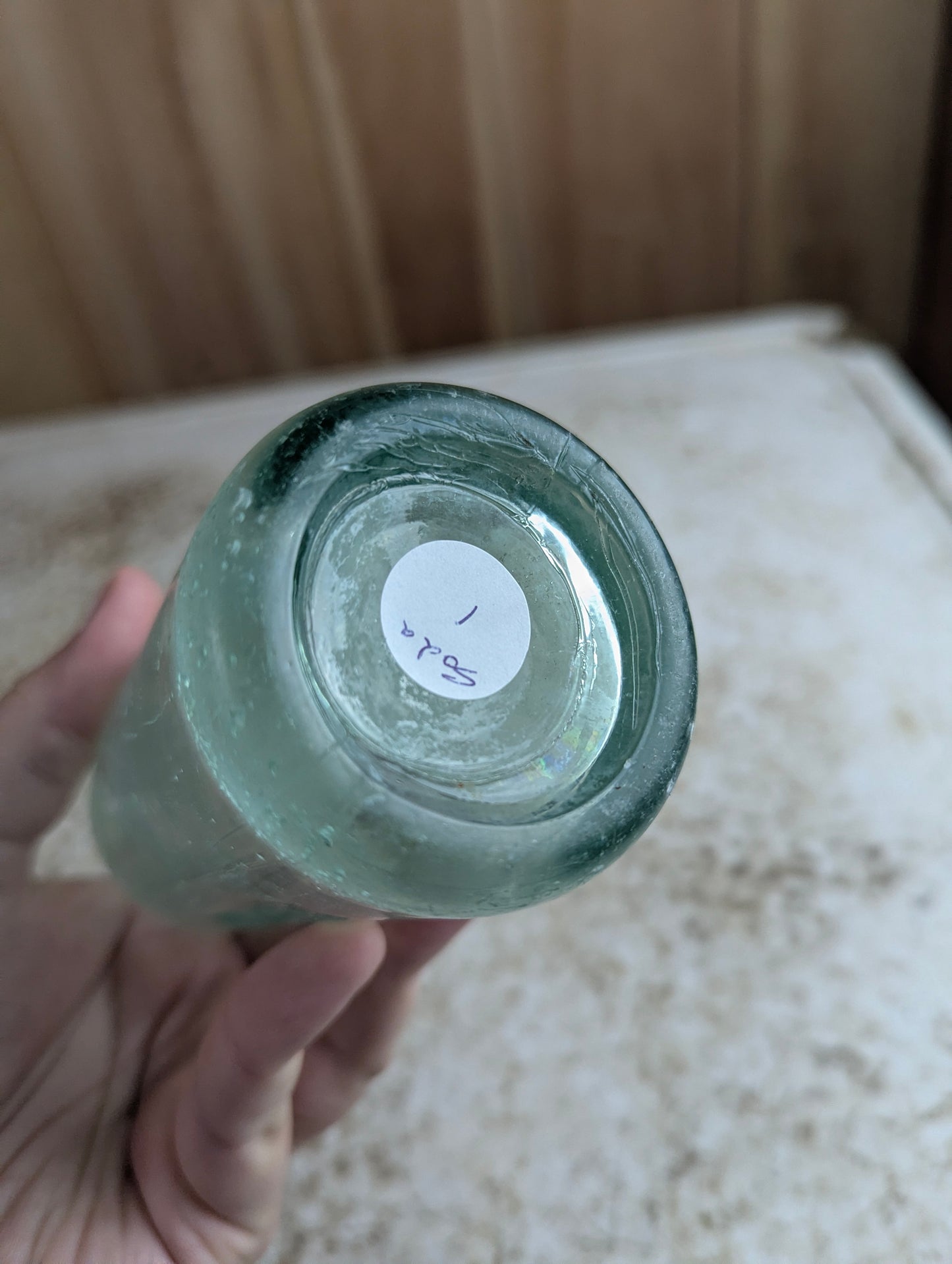 John Eamer Cornwall Ontario Antique Embossed Aqua Glass Soda Bottle