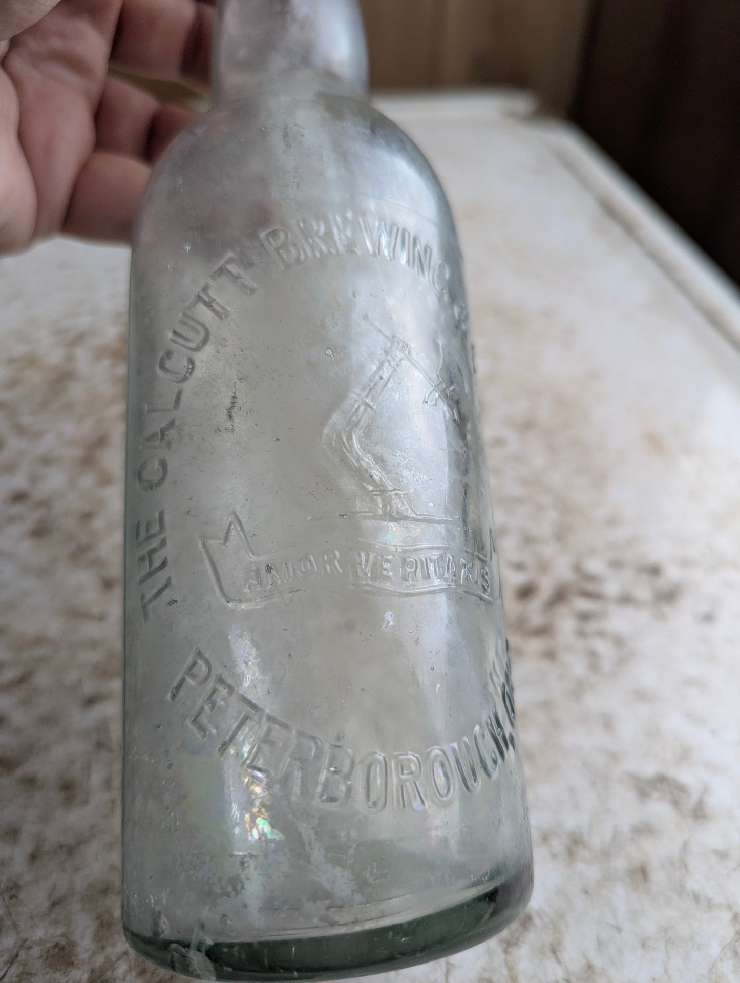 Calcutt Brewing & Malting Co Peterborough Antique Glass Beer Bottle