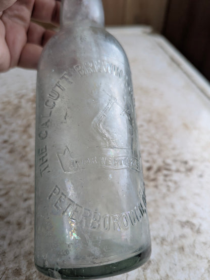 Calcutt Brewing & Malting Co Peterborough Antique Glass Beer Bottle
