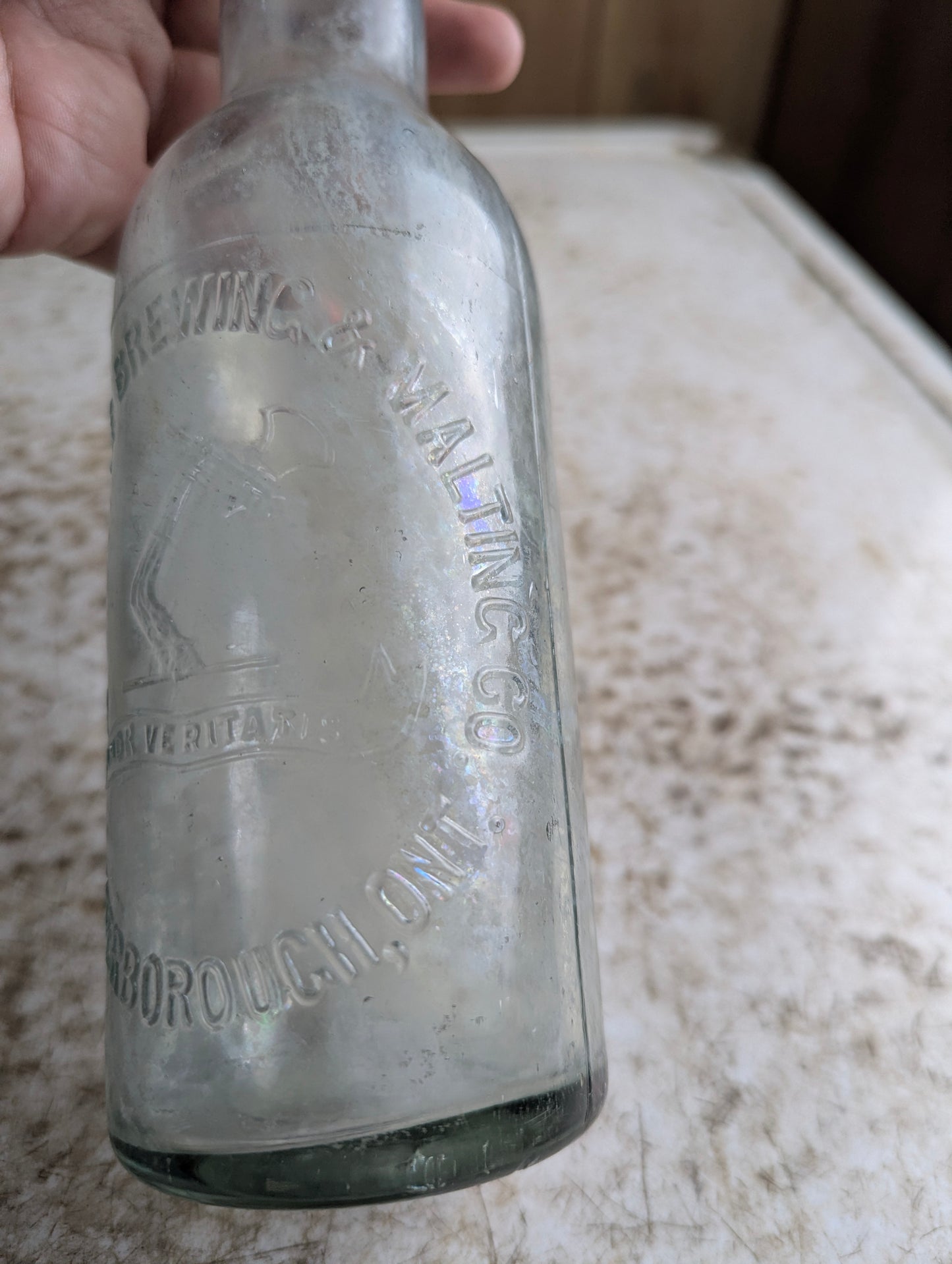 Calcutt Brewing & Malting Co Peterborough Antique Glass Beer Bottle