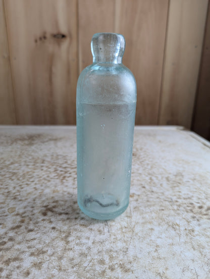 Antique Aqua  Glass Hutchinson Soda Bottle