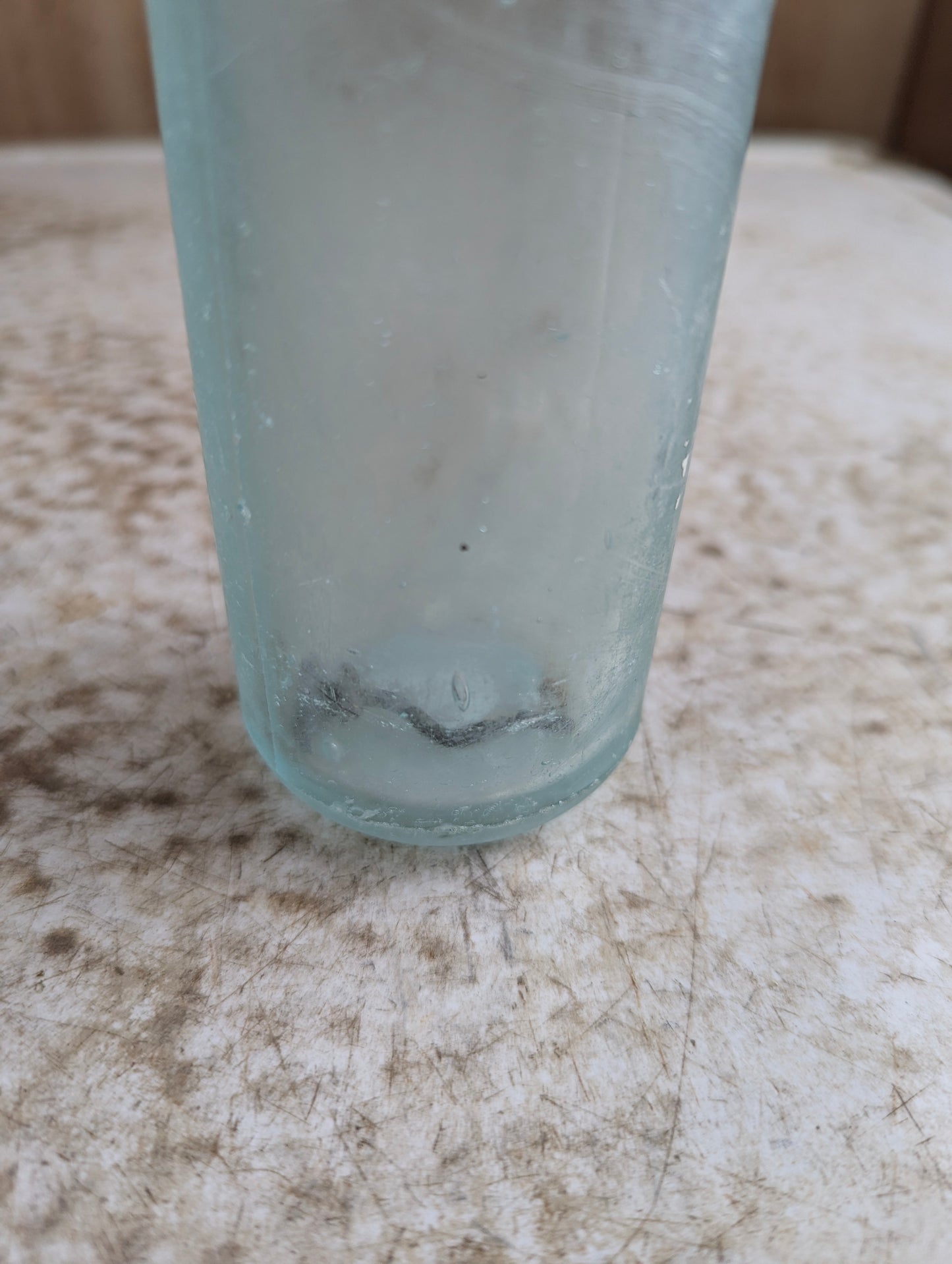 Antique Aqua  Glass Hutchinson Soda Bottle
