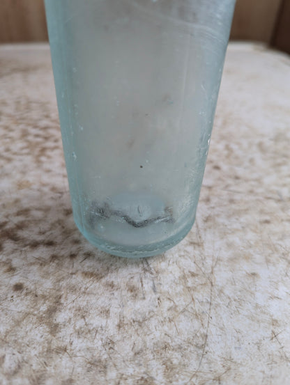 Antique Aqua  Glass Hutchinson Soda Bottle