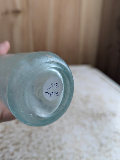 Antique Aqua  Glass Hutchinson Soda Bottle