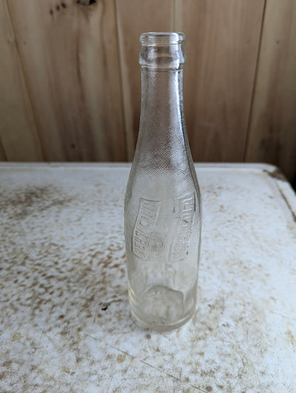 Pepsi Cola 1940s clear glass Embossed Soda Bottle