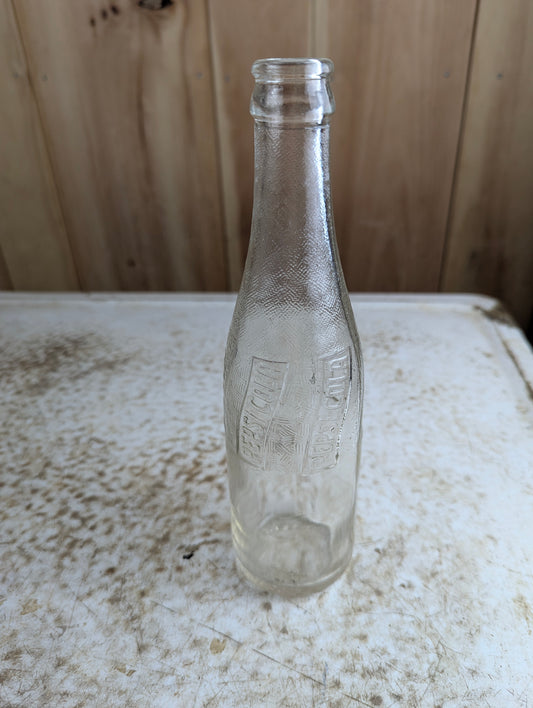 Pepsi Cola 1940s clear glass Embossed Soda Bottle