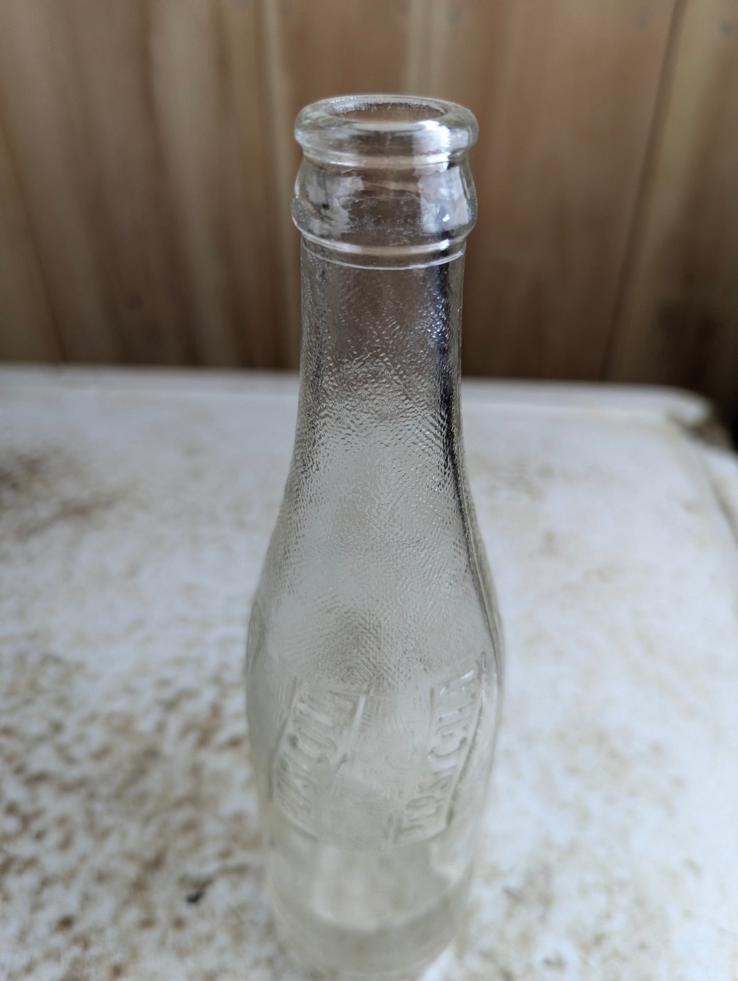 Pepsi Cola 1940s clear glass Embossed Soda Bottle