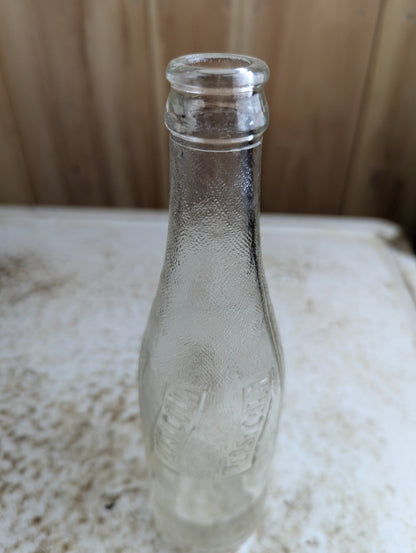 Pepsi Cola 1940s clear glass Embossed Soda Bottle