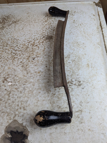 Vintage 10" Draw Knife with Wood Handles - no mark