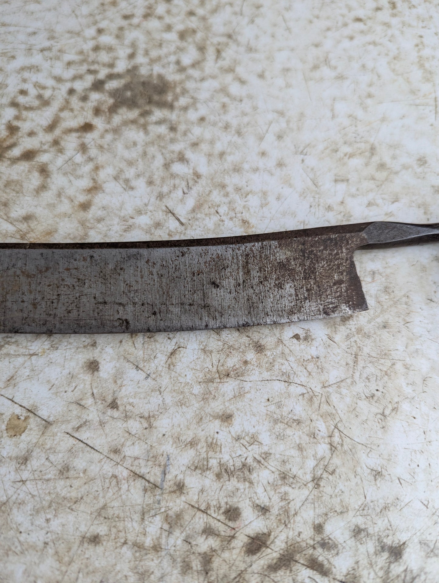 Vintage 10" Draw Knife with Wood Handles - no mark