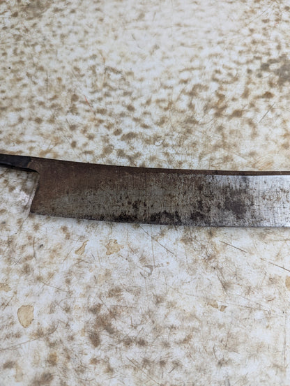 Vintage 10" Draw Knife with Wood Handles - no mark