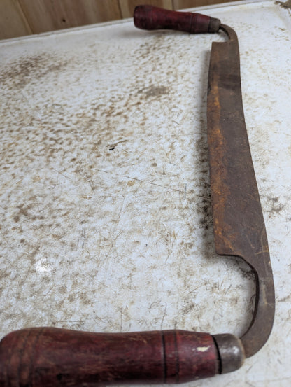 Vintage 12" Draw Knife with Wood Handles - no mark