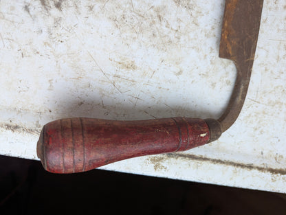 Vintage 12" Draw Knife with Wood Handles - no mark