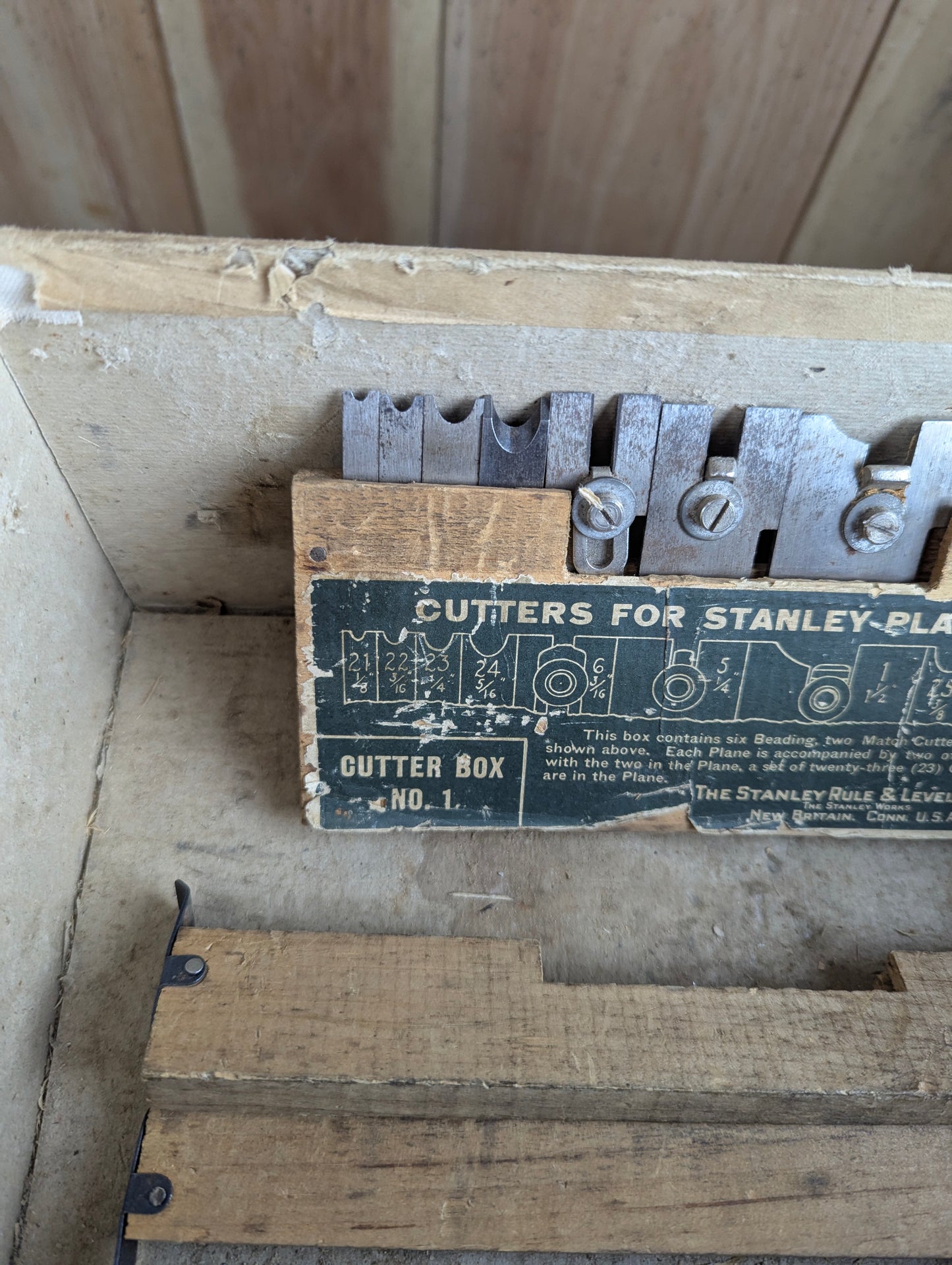 Boxed Vintage Stanley No. 45 Combination Plough Plane with Blades