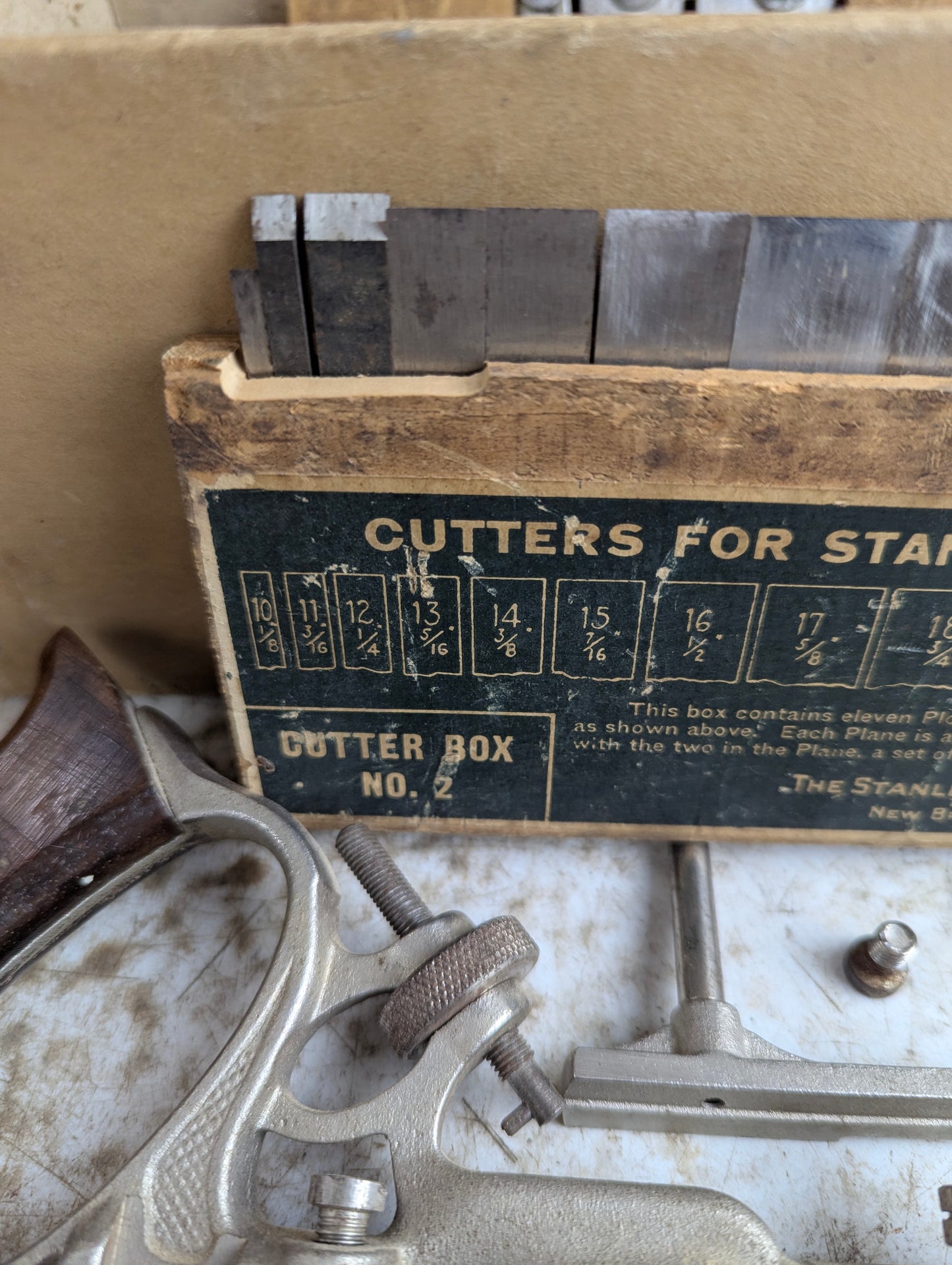 Boxed Vintage Stanley No. 45 Combination Plough Plane with Blades