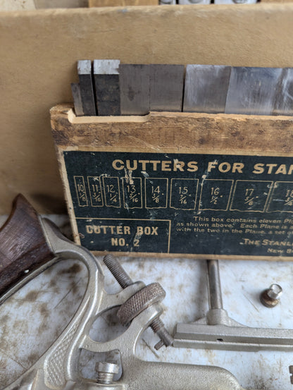 Boxed Vintage Stanley No. 45 Combination Plough Plane with Blades