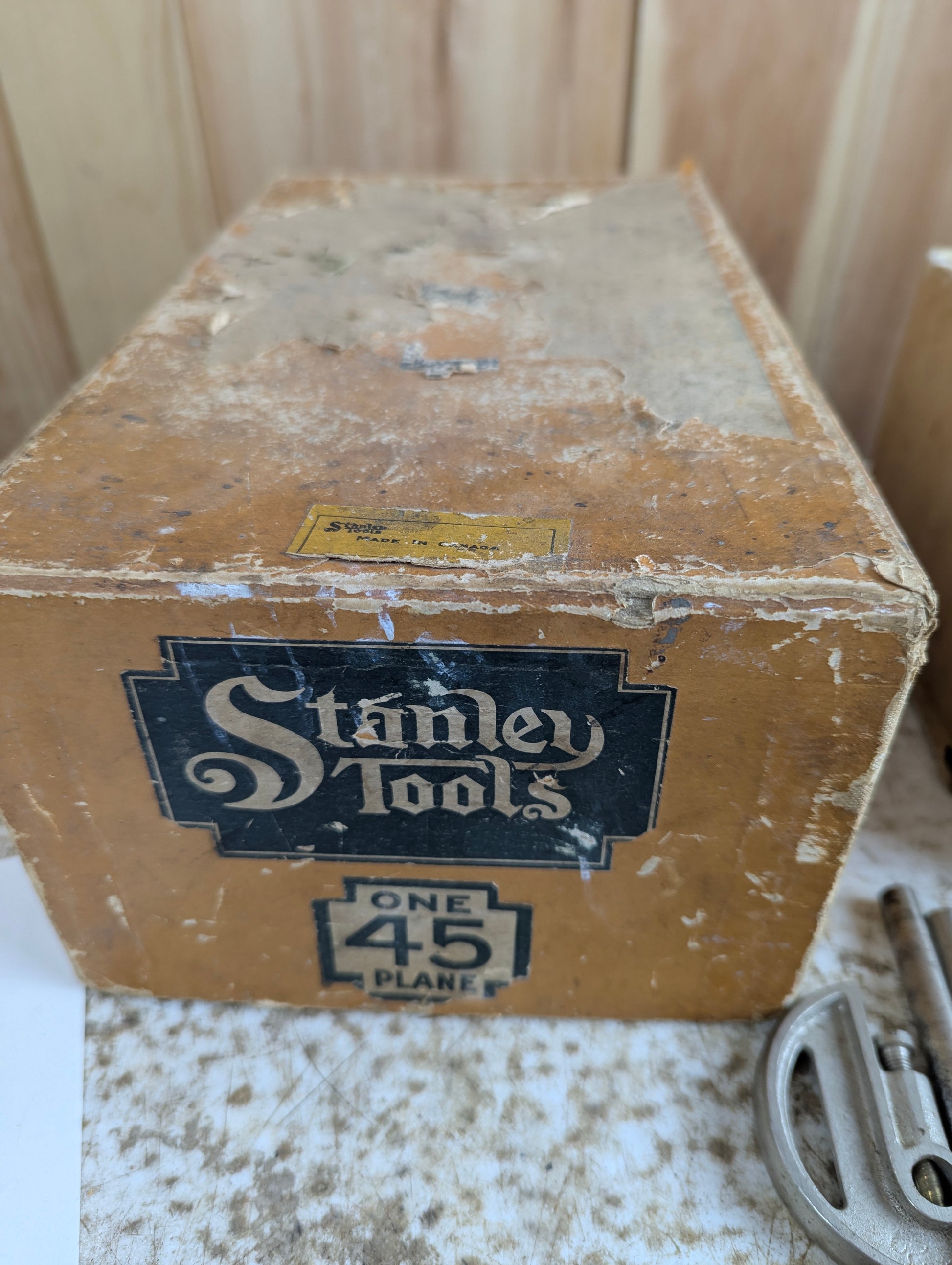 Boxed Vintage Stanley No. 45 Combination Plough Plane with Blades
