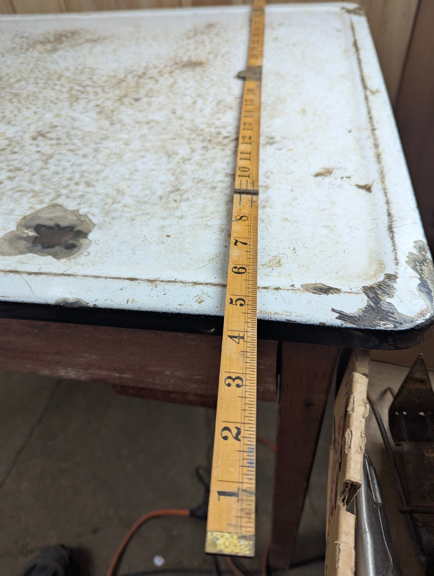 Vintage Made in Holland Warranted Boxwood and Brass 3' Folding Ruler